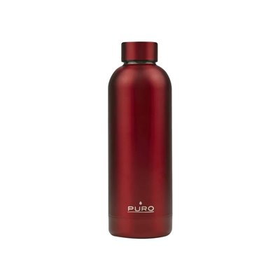 Puro Παγούρι Ανοξείδωτο Ατσάλι Hot Cold Metallic 500Ml - Κόκκινο 