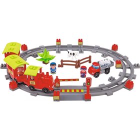 ecoiffier Abrick Σιδηροδρομική Ατμομηχανή Τρενάκι Στην Εξοχή 69Τμχ  ecoiffier Abrick Σιδηροδρομική Ατμομηχανή Τρενάκι Στην Εξοχή 69Τμχ