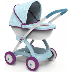 Smoby Frozen Pram Καροτσάκι Ύψος 58 Cm Για Κούκλες Μέχρι 42 Cm 