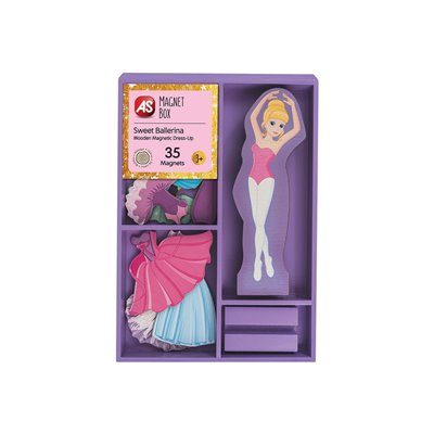 As company Magnet Box Sweet Ballerina Dress-Up 35 Εκπαιδευτικοί Ξύλινοι Μαγνήτες Για 3+ Χρονών 