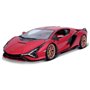 Bburago Lamborghini Sian FKP 37 Model Car In Scale 1/18, Doors, 26 Cm, Red 