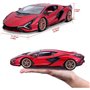 Bburago Lamborghini Sian FKP 37 Model Car In Scale 1/18, Doors, 26 Cm, Red 