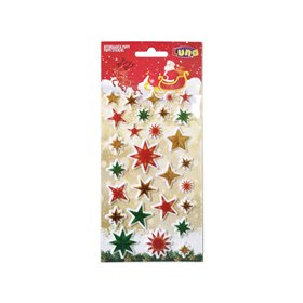 LUNA OFFICE Αυτοκόλλητα Χριστουγεννιάτικα 10X22ek Puffy Glitter 