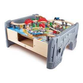 Hape Railway Ξύλινο Σετ Σιδηρόδρομος 70 Κομμάτια 