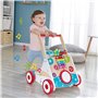 Hape My First Musical Walker Wooden Push Along Baby Walker Trainer With Music Box Και Activities 