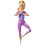 Mattel Barbie Νέες Αμέτρητες Κινήσεις Purple Dye Pants Blonde Doll 