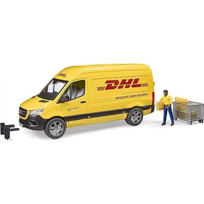 bruder MB Φορτηγάκι Mercedes Sprinter DHL Με Οδηγό Και Εξοπλισμό 