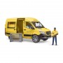 bruder MB Φορτηγάκι Mercedes Sprinter DHL Με Οδηγό Και Εξοπλισμό 