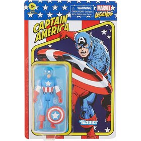 Hasbro Marvel Legends Series 3.75-Inch Retro 375 Collection Captain America Action Figure Toy  Hasbro Marvel Legends Series 3.75-Inch Retro 375 Collection Captain America Action Figure Toy