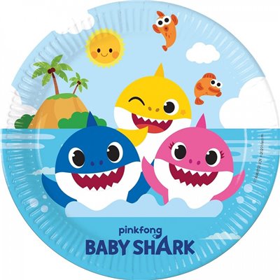 PROCOS Πιάτα Μεγάλα Baby Shark FCS Next Generaration Nickelodeon 23Cm - 8Τμχ 