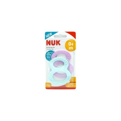 NUK NUK 10256455 Οδοντοφυΐας Δαχτυλίδι Που Με Διαφορετικές Επιφάνειες Από 0 Μήνες 2 Τεμαχίων Πολύχρωμα 