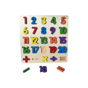  Ξύλινα Σφηνώματα Με Αριθμούς 1-20 