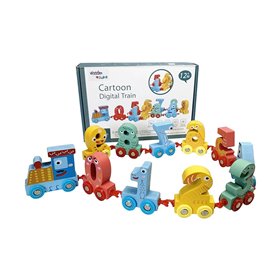  Ξύλινο Τρενάκι Με Αριθμούς Για Βαγόνια 