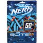 Hasbro Nerf Elite 2.0 50 Dart Refill Pack Περιλαμβάνει 50 Επίσημα Βέλη 2.0, Συμβατά Με Elite Blasters 