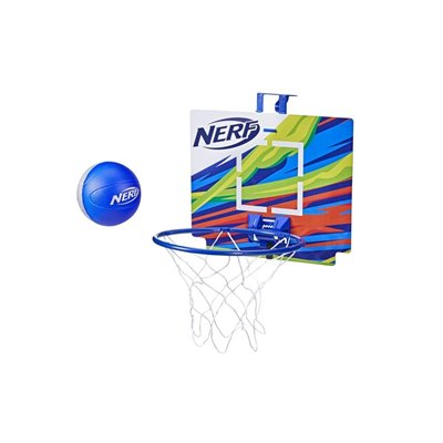 Hasbro Nerf Nerfoop The Classic Mini Foam Basketball And Hoop Blue 