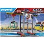 Playmobil City Action Electric Cargo Crane With Container Γερανογέφυρα Φορτοεκφόρτωσης Container 