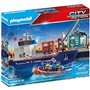 Playmobil City Action Φορτηγό Πλοίο Και Ταχύπλοο Σκάφος Τελωνειακών 