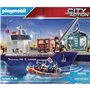 Playmobil City Action Φορτηγό Πλοίο Και Ταχύπλοο Σκάφος Τελωνειακών 