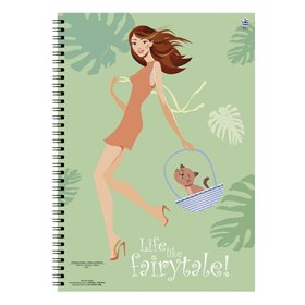 A&ampG PAPER Τετράδιο Σπιράλ Β5 3Θ 90Φ Fairytale 