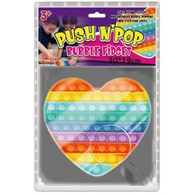 Gama Brands Big Pop It Bubble S Fidget Καρδιά Rainbow 20X19cm 
