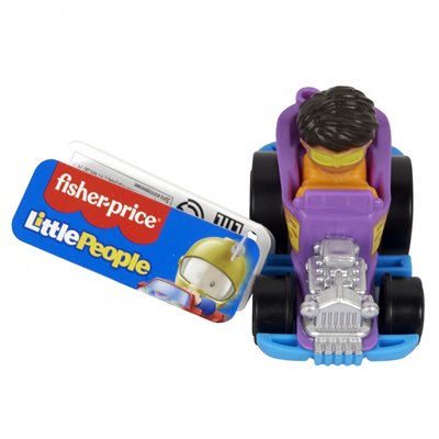 Fisher-Price Συρόμενα Οχήματα Little People Little Purple Wheelies - Αυτοκινητάκια 