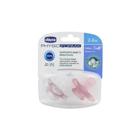 Chicco Πιπίλα Mini Soft 2-6Μ Physioforma Ροζ (2Τμχ)  Chicco Πιπίλα Mini Soft 2-6Μ Physioforma Ροζ (2Τμχ)