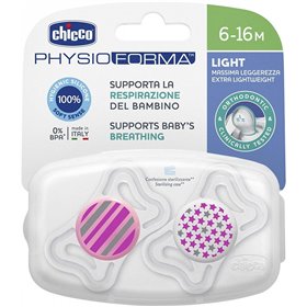 Chicco Chicco Πιπίλα Physio Light Σιλικόνης Ρόζ 6-16 Μηνών 2 Τεμάχια  Chicco Chicco Πιπίλα Physio Light Σιλικόνης Ρόζ 6-16 Μηνών 2 Τεμάχια