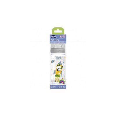 Chicco Baby Wellness Γρήγορη Πλαστική Ροή Με Θηλή Σιλικόνης 330 Ml 