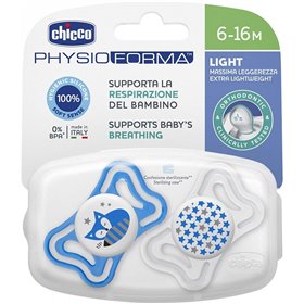 Chicco Chicco Πιπίλα Physio Light Σιλικόνης 6-16 Μηνών 2 Τεμάχια  Chicco Chicco Πιπίλα Physio Light Σιλικόνης 6-16 Μηνών 2 Τεμάχια