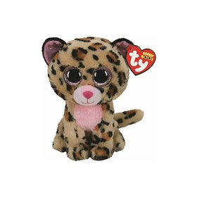 ty Beanie Boos Livvie Χνουδωτό Λεοπάρδαλη Καφέ Και Ροζ 15Εκ 