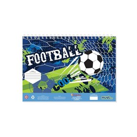 MUST Μπλοκ Ζωγραφικής Must Football - Basketball 40 Φύλ, Αυτοκόλλητα-Στένσιλ 