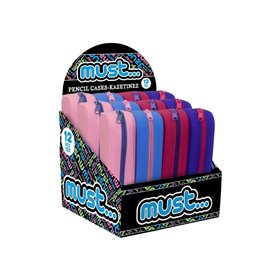 MUST Σχολική Κασετίνα Βαρελάκι Must Focus Με Σιλικόνη Σε 4 Χρώματα 
