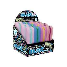 MUST Σχολική Κασετίνα Βαρελάκι Must Focus Glow In The Dark Με Σιλικόνη Σε 4 Χρώματα 