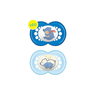 MAM Πιπίλα Original Day And Night X2 Σιλικόνη 16+ Μηνών 