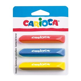 CARIOCA Γόμα Σετ 3 Τμχ Triangular  CARIOCA Γόμα Σετ 3 Τμχ Triangular
