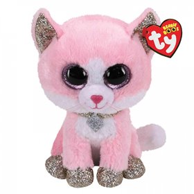 ty Beanie Boos Fiona Χνουδωτό Γατούλα Ροζ 15Εκ 