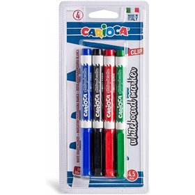 CARIOCA Clip Μαρκαδόροι Ασπροπίνακα (Συσκευασία 4)  CARIOCA Clip Μαρκαδόροι Ασπροπίνακα (Συσκευασία 4)