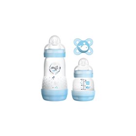MAM Starter Set Boy 2 Μπιμπερό Και 1 Πιπίλα Ιδανικό Για Το Νεογέννητο 0+  MAM Starter Set Boy 2 Μπιμπερό Και 1 Πιπίλα Ιδανικό Για Το Νεογέννητο 0+