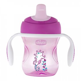 Chicco Εκπαιδευτικό Κύπελλο 6M+ 200Ml Light Pink Ροζ  Chicco Εκπαιδευτικό Κύπελλο 6M+ 200Ml Light Pink Ροζ
