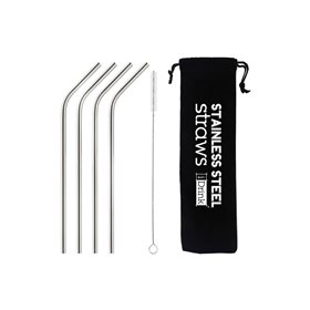 LYC SAC Μεταλλικά Καλαμάκια Και Βουρτσάκι Καθαρισμού 4 Τμχ 