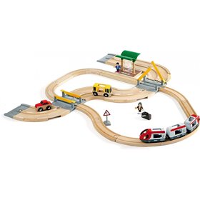 Brio World Σιδηροδρομικός Σταθμός Με Οχήματα  Brio World Σιδηροδρομικός Σταθμός Με Οχήματα