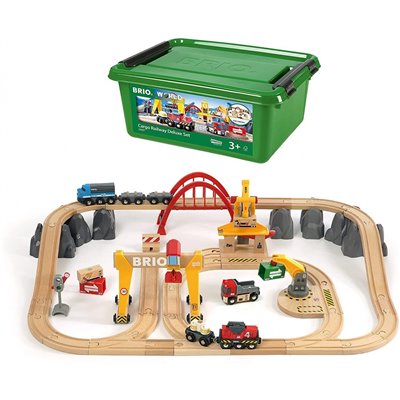 Brio World Deluxe Set Εμπορικός Σιδηρόδρομος 