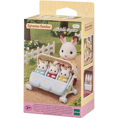 Epoch Sylvanian Families: Triplets Καροτσάκι Τριδύμων 