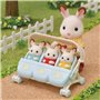 Epoch Sylvanian Families: Triplets Καροτσάκι Τριδύμων 