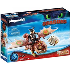 Playmobil Dreamworks Dragon Racing Λέπιας Και Χοντροκέφαλος  Playmobil Dreamworks Dragon Racing Λέπιας Και Χοντροκέφαλος