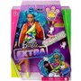 Mattel Extra Doll 4 With Skateboard And 2 Kittens Blue Curly Hair 