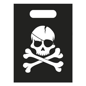 PROCOS Τσάντες Party Pirates - Black Scull Decorata 6 Τμχ  PROCOS Τσάντες Party Pirates - Black Scull Decorata 6 Τμχ