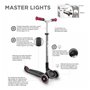 Globber Scooter Elite Master Lights Black - Red 