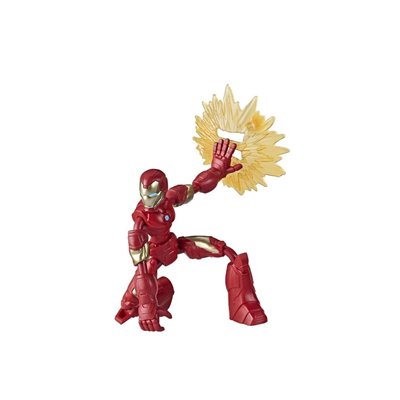 Hasbro Marvel Avengers Bend Και Flex Action Figure, 6-Ιντσών Iron Man Περιλαμβάνει Αξεσουάρ Έκρηξης 