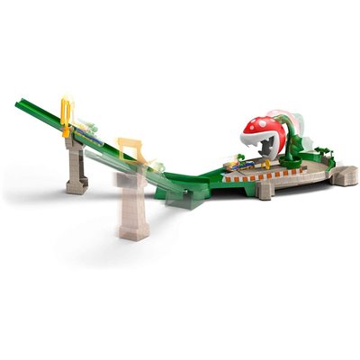 Mattel Hot Wheels Mario Kart Piranha Plane Slide Πίστες Επίπεδων 1:64 Die-Cast-Cast Yoshi Και B-Dasher Vehicle 